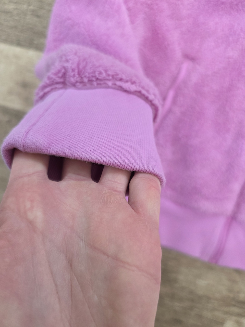 Figs Off Shift Fleece Jacket In Pink Cloud - Picture 4 of 5